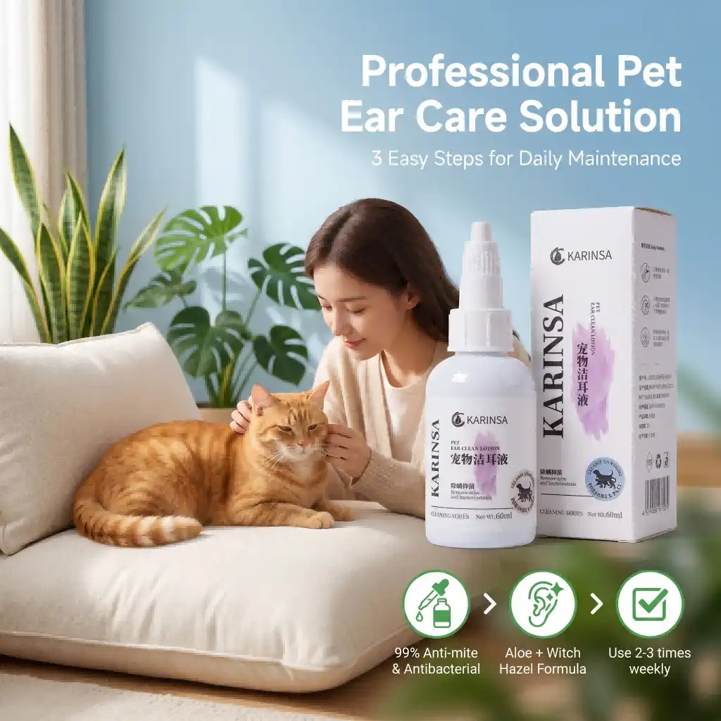 Ear Cleaner Pet for Dogs With Wax and Odor Problems